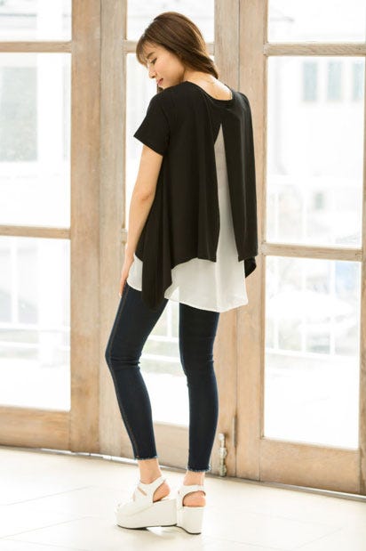 シフォン切り替えカットソートップス「Re:EDIT by GALSTAR」2,098円(税込)/画像提供:Re:EDIT by GALSTAR