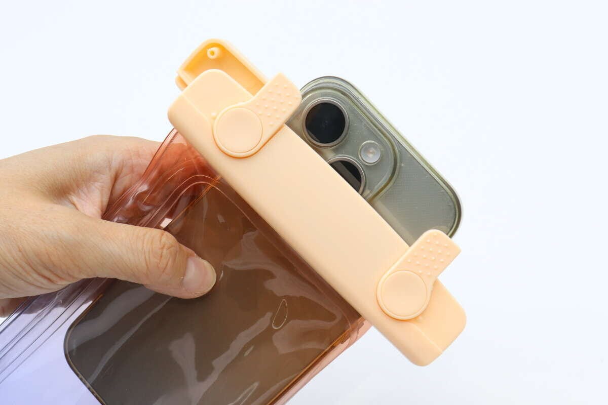 スマートフォン防水ケース（パープル）　使用方法