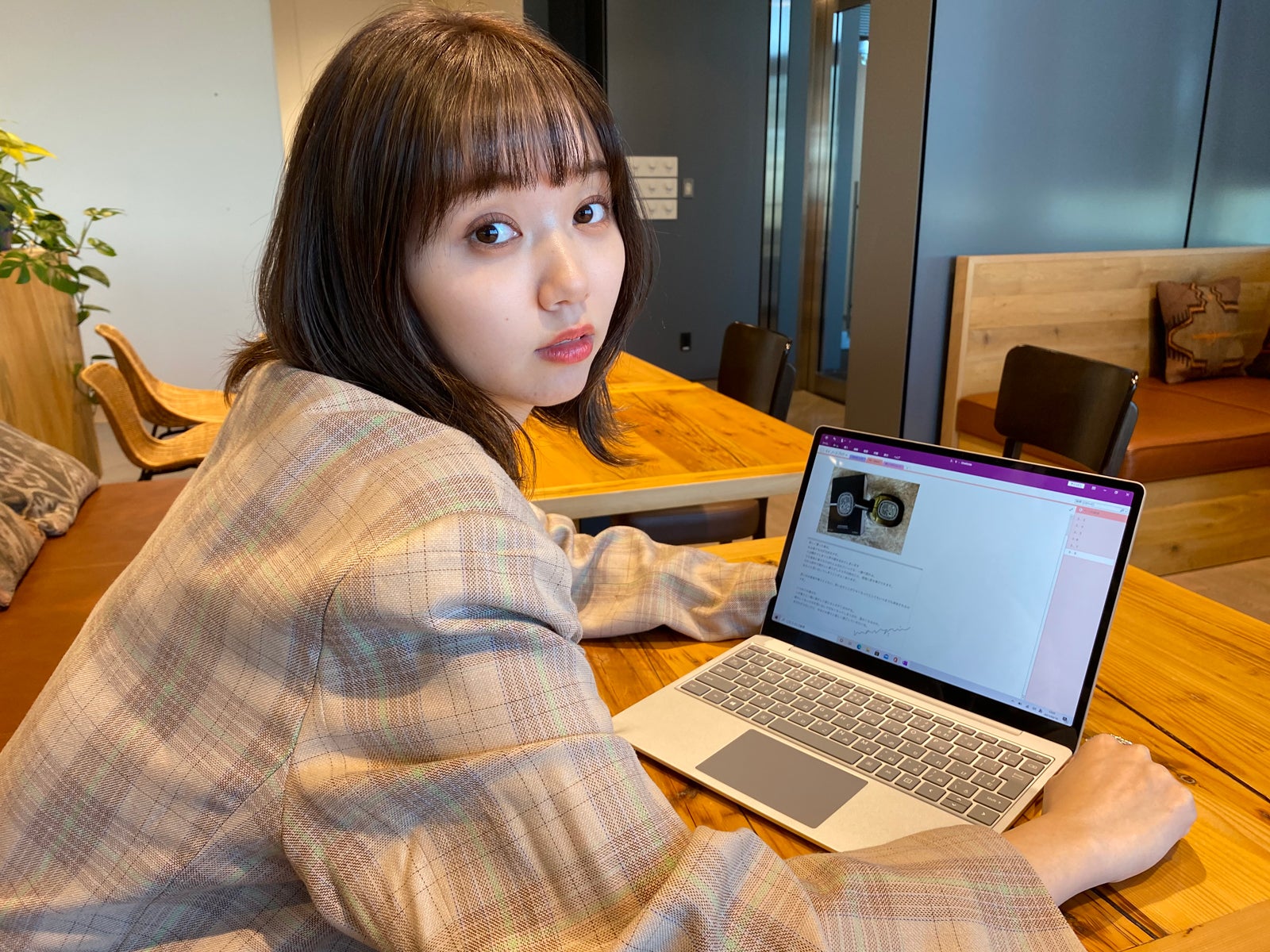 使用中の様子（江野沢愛美さん提供）