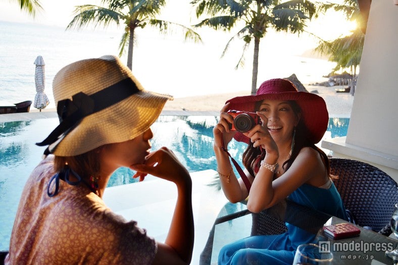 サンセットでは幻想的なムードを演出してくれます／ダナンビーチ