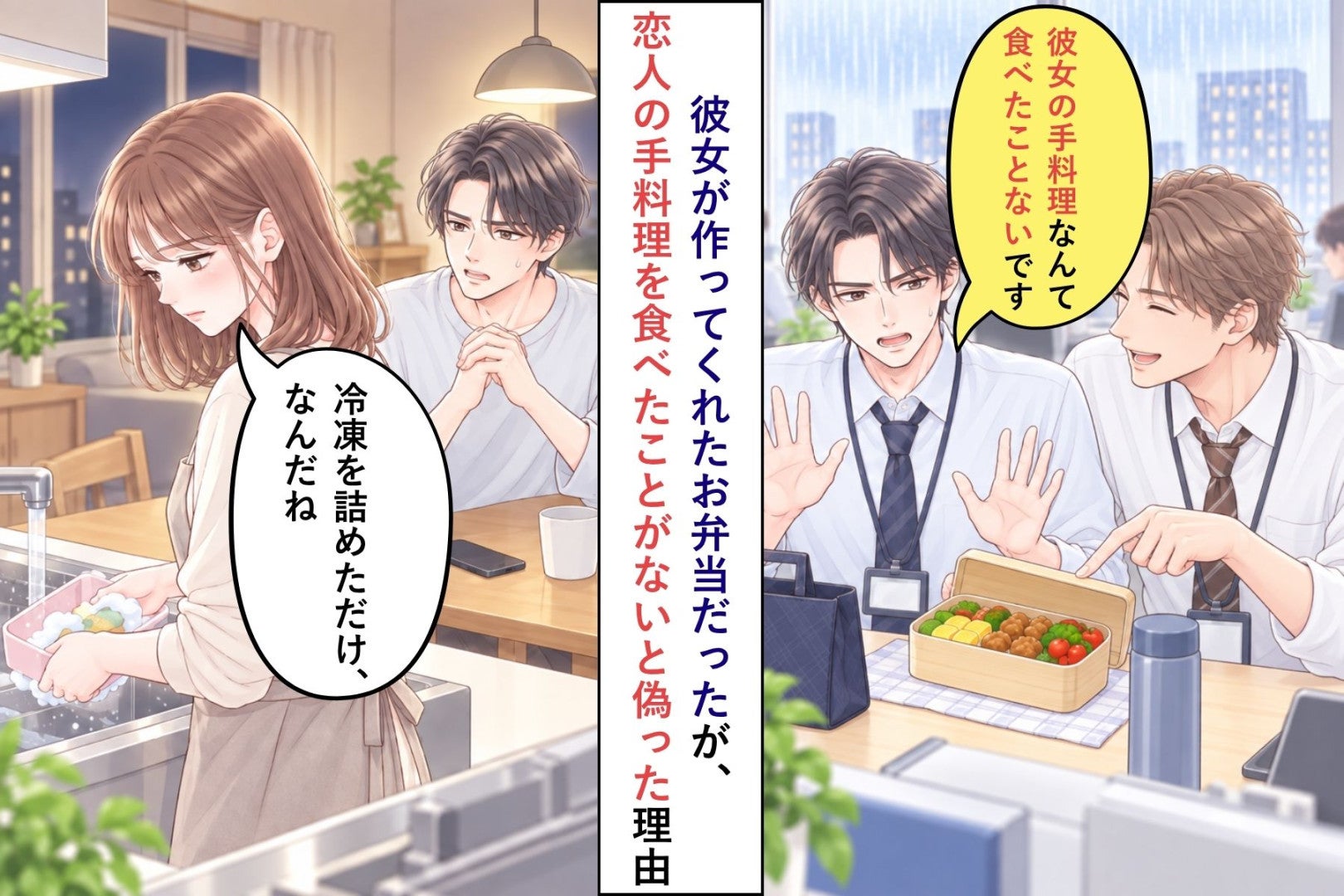 毎日車で弁当を食べていた俺。同僚の前で恋人の手料理を隠し続けた理由