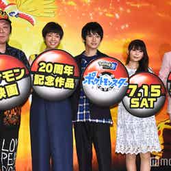 （左から）古田新太、佐藤栞里、本郷奏多、中川翔子、山寺宏一 （C）モデルプレス