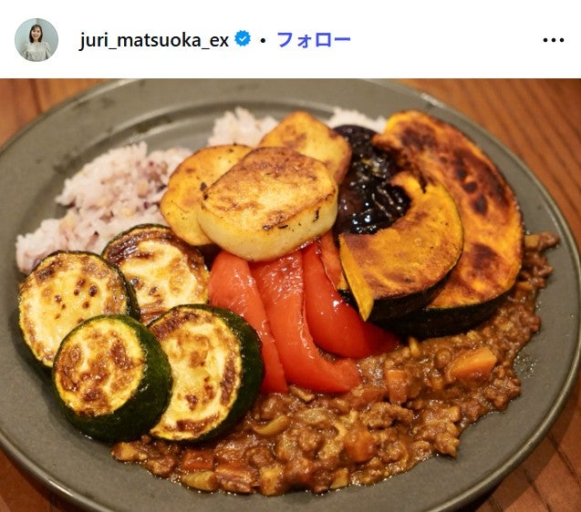 松岡朱里アナウンサーInstagramより
