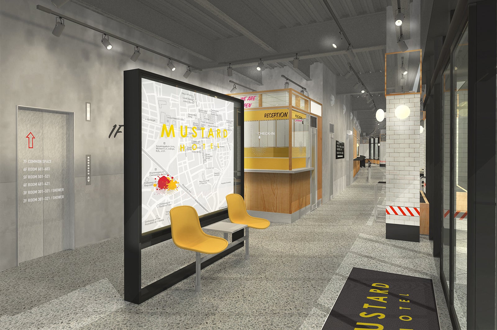 レセプションフロア／画像提供：THINK GREEN PRODUCE