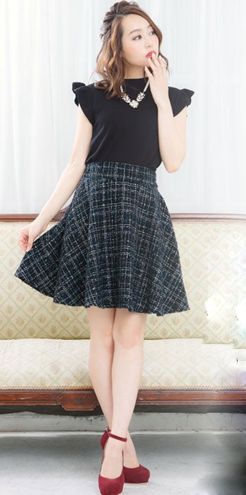 ツイードフレアスカート「神戸レタス」2380円（税込）／画像提供：神戸レタス