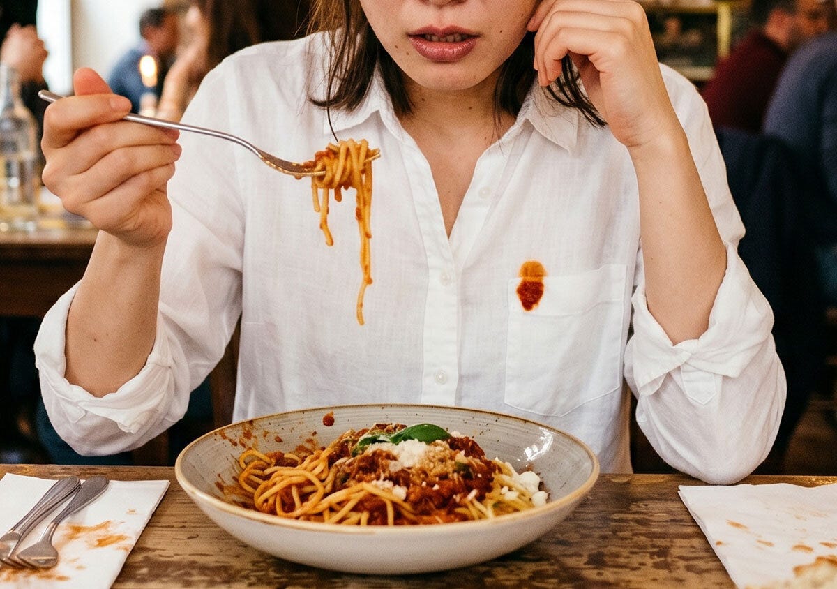 パスタ　シミ　女性