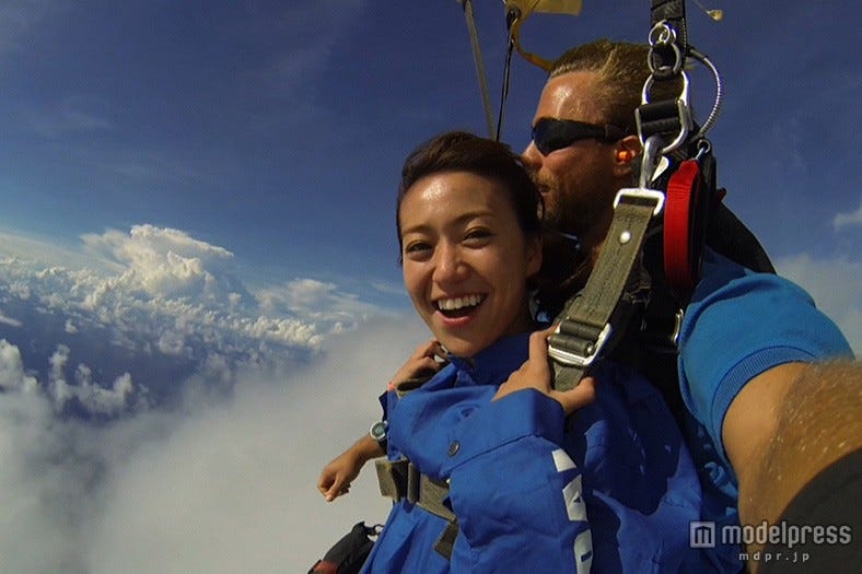 大島優子、グアムでスカイダイビングに挑戦