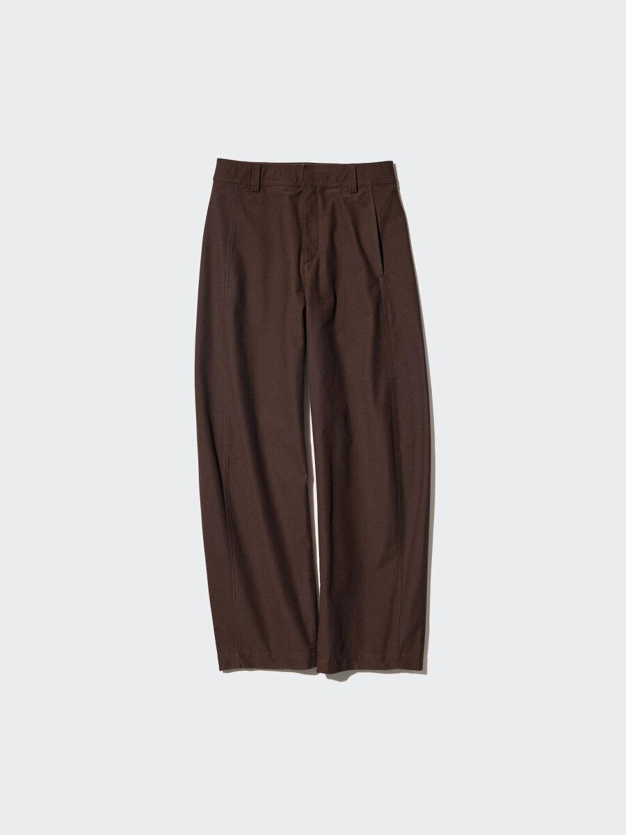 ユニクロのジャージーバレルレッグパンツ