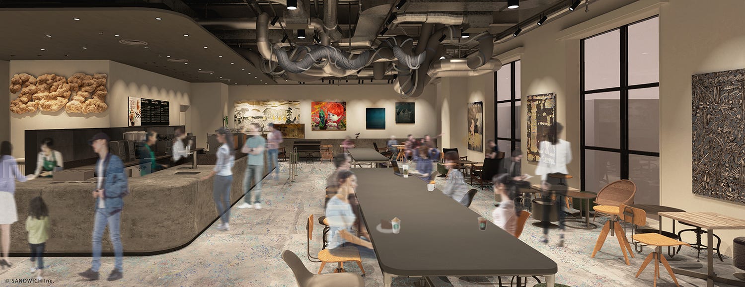 スタバ、京都に芸術家の“アトリエ風”新店舗 80以上の若手アーティスト作品を起用