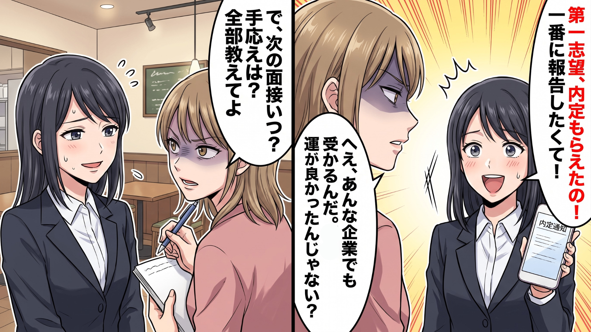 【就活トラブル】「運がよかっただけでしょ」内定を伝えた瞬間、友人が豹変。裏アカに綴られた【衝撃の内容】とは…！？