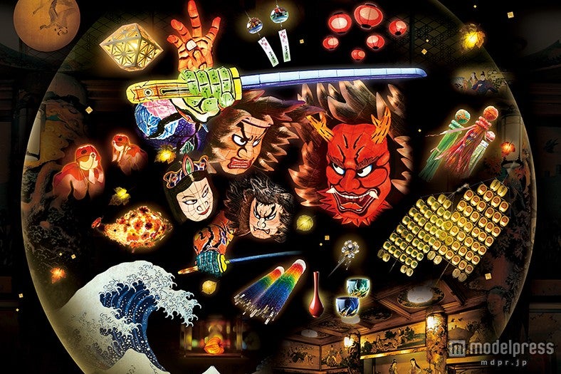 日本の12のあかりが文化財を照らす／画像提供：目黒雅叙園