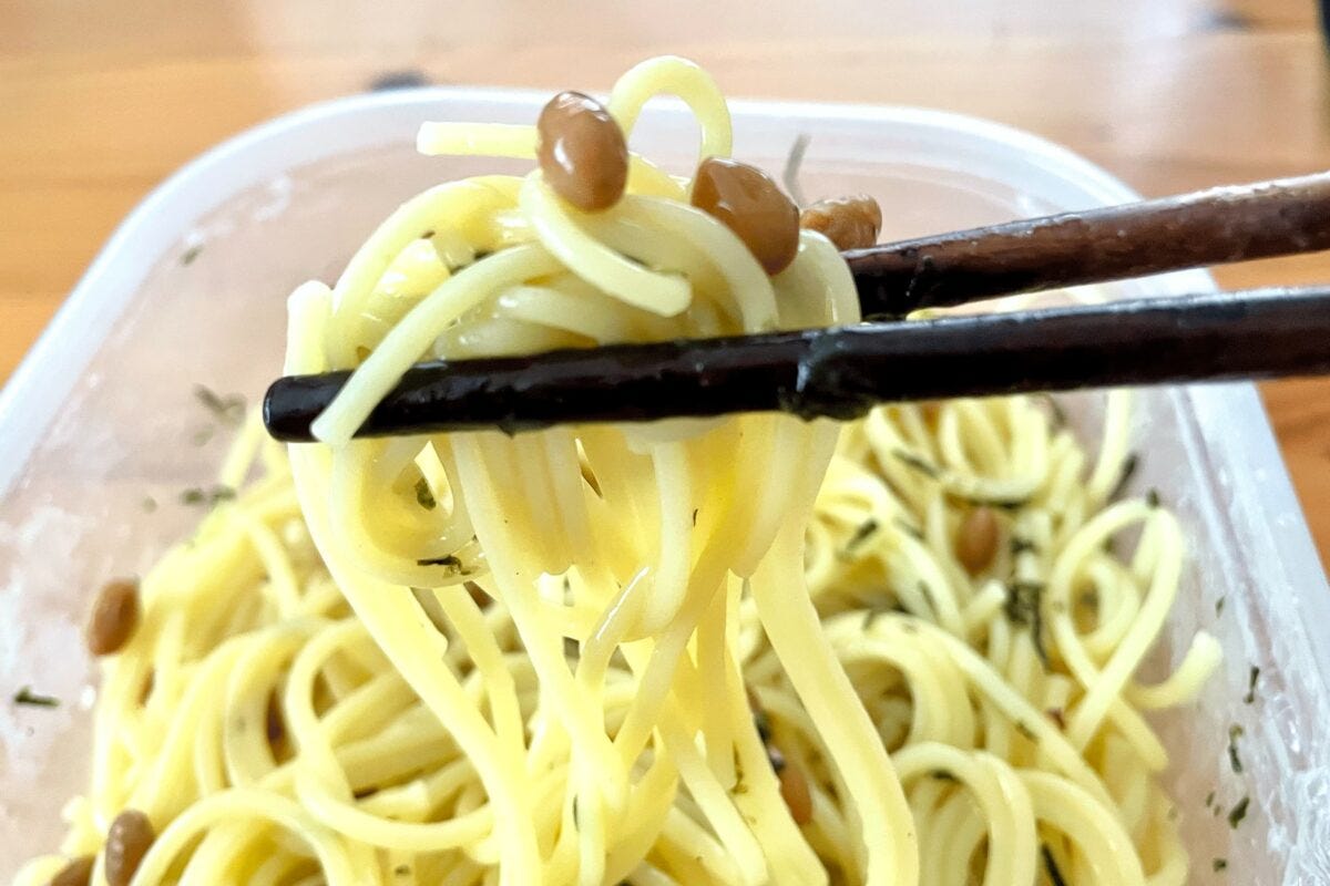 やけくそ塩納豆パスタ