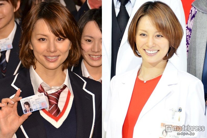 「35歳の高校生」（左）と「ドクターX～外科医・大門未知子～」（右）に主演した米倉涼子