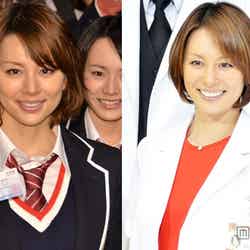「35歳の高校生」（左）と「ドクターX～外科医・大門未知子～」（右）に主演した米倉涼子