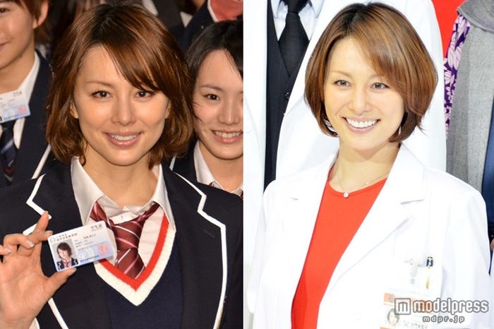 「35歳の高校生」(左)と「ドクターX~外科医・大門未知子~」(右)に主演した米倉涼子