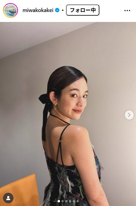 筧美和子Instagramより