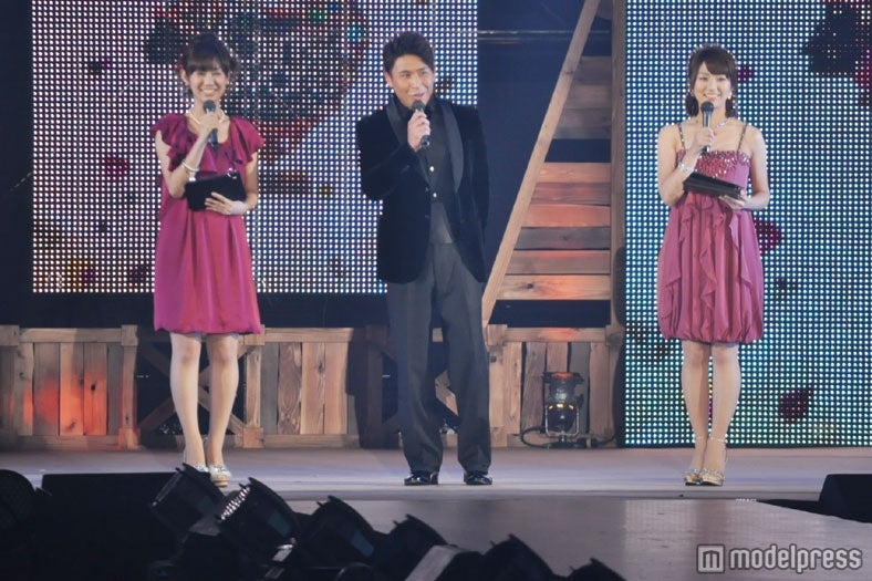 （左から）山崎夕貴アナウンサー、魔裟斗、松村未央アナウンサー