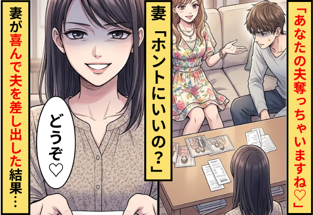 浮気女「あなたの夫奪っちゃいますね♡」妻「ホントにいいの？」⇒妻が喜んで夫を差し出した結果