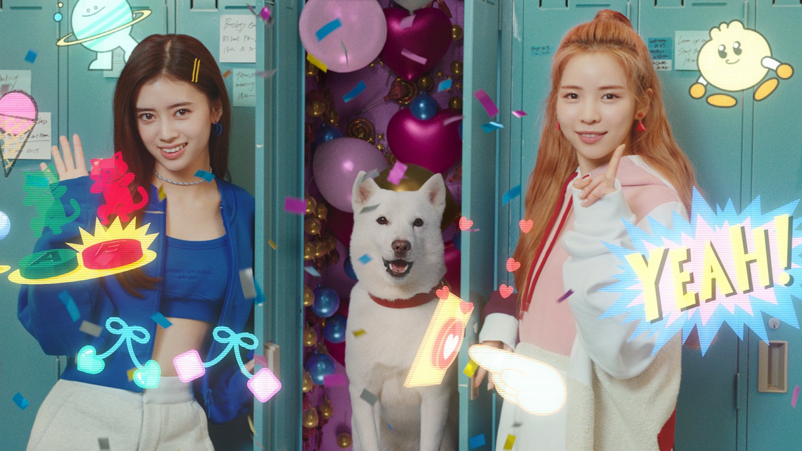 NiziU（RIMA、MAYA）／新CM「スマホデビューのお約束」篇より（提供写真）