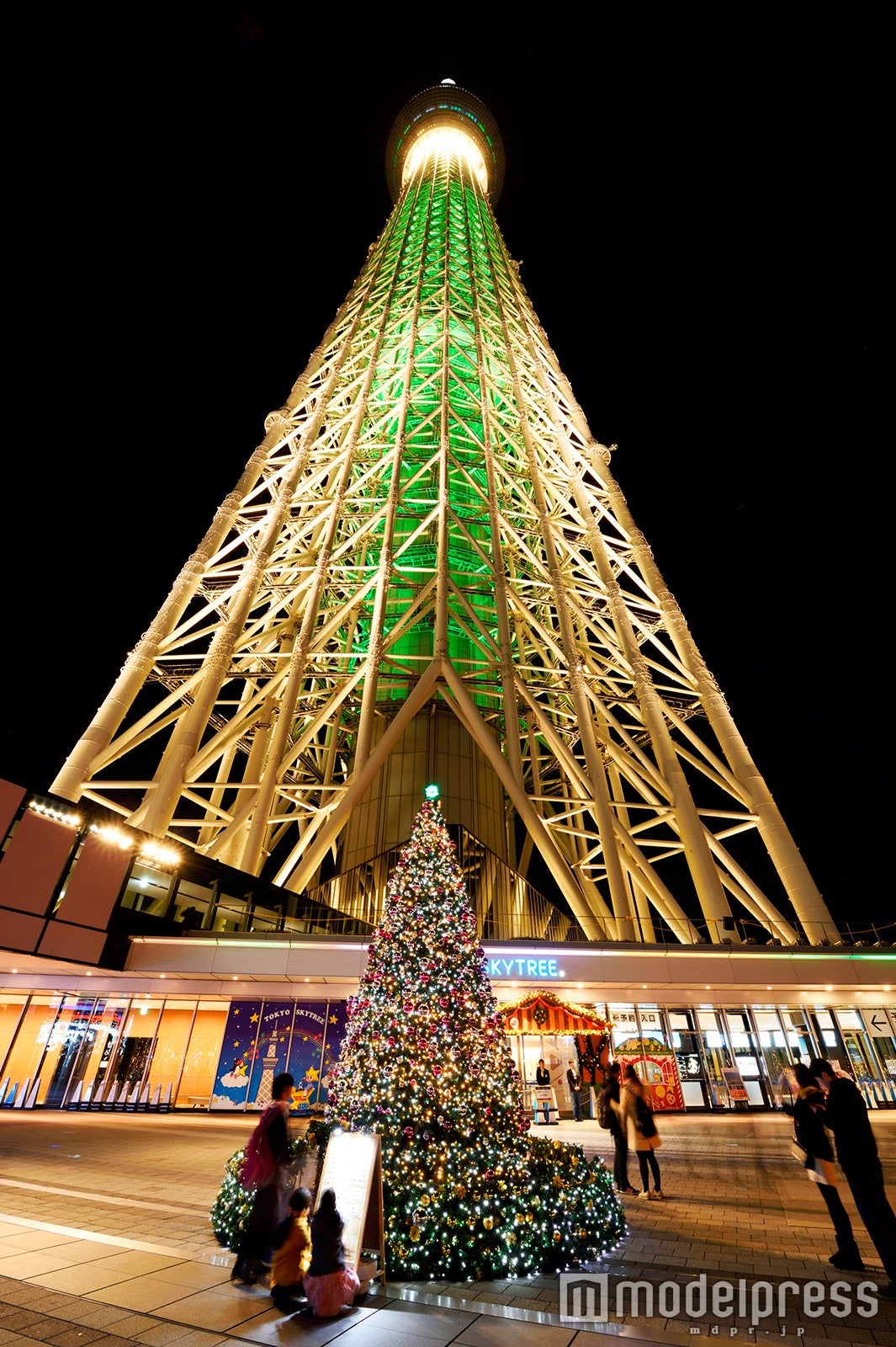 クリスマス限定ライティングとクリスマスツリー（昨年の様子）（C）TOKYO-SKYTREETOWN