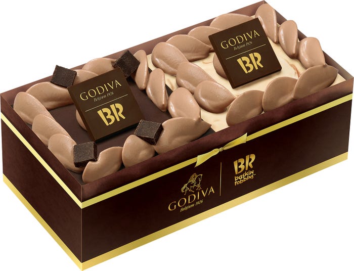 -ゴディバ監修- ショコラ&ヘーゼルナッツ アイスクリームケーキ/提供画像