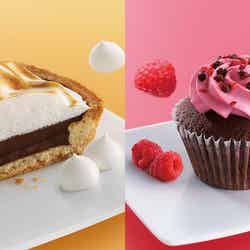 （左から）「マシュマロクリームタルト」「ラズベリー＆チョコカップケーキ」／画像提供：日本マクドナルド株式会社