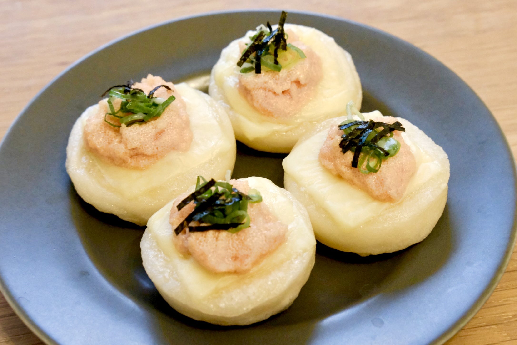 ミニたらこもちピザ