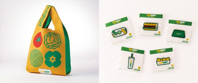 サブウェイ2026福袋ニットバッグ&ピンバッジ サブウェイ2026福袋ニットバッグ&ピンバッジ