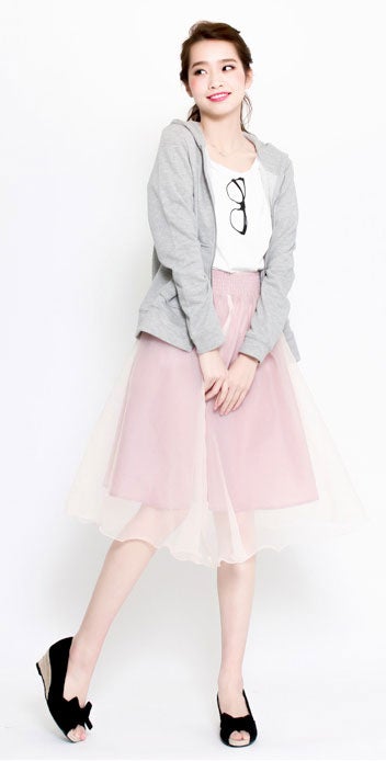 オーガンジーボリュームスカート「salus」3,132円（税込）