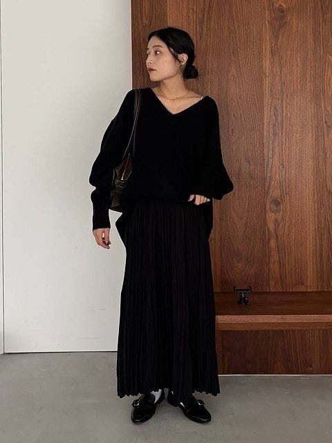 グローバルワークのふわふわHugmeVネックチュニック