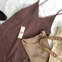 【GU】背中が可愛い「キャミワンピース」で秋の気温別!スタイルアップコーデ