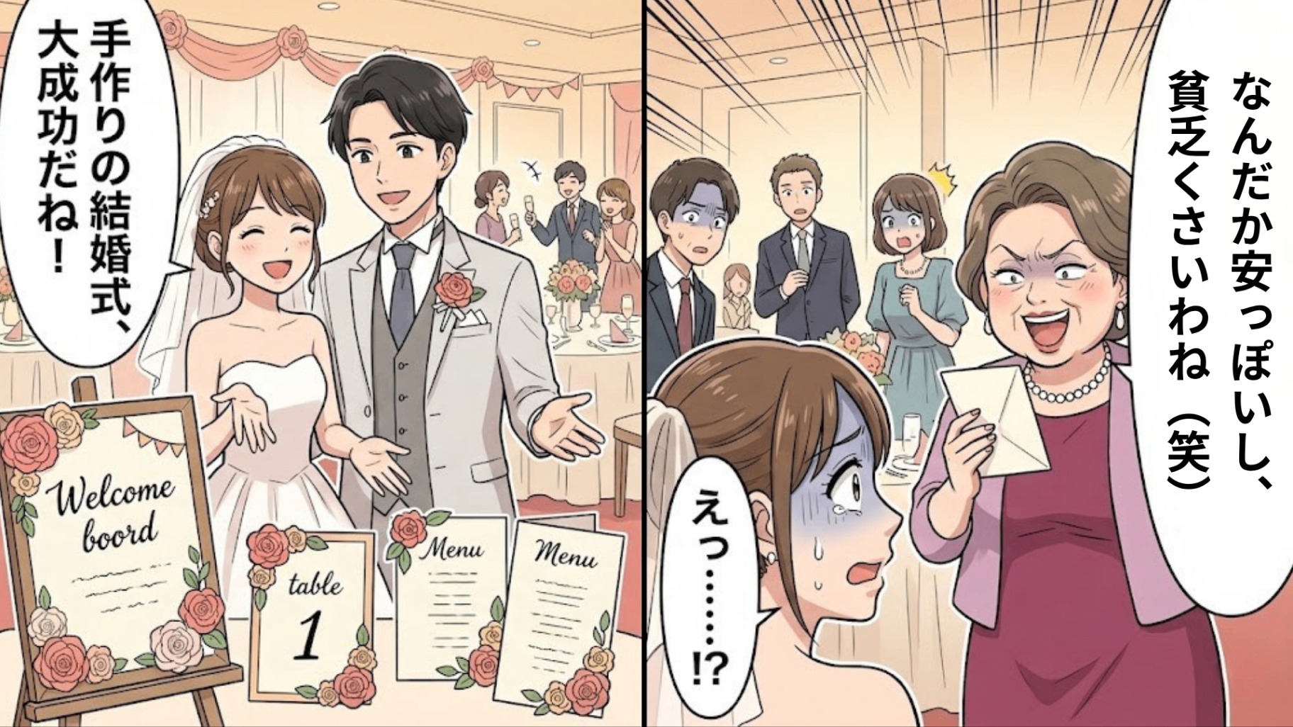 【結婚式】「安っぽくて貧乏くさいわね」心を込めて作った装飾品をバカにしてくる叔母。すると、主人公に【予想外の救世主】が...！？