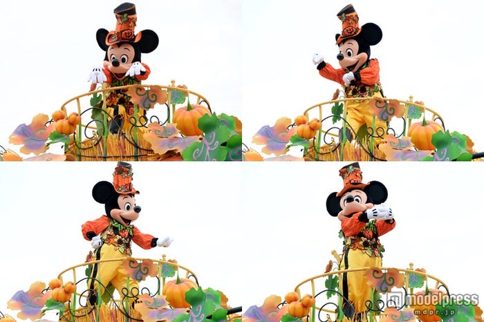 「ハッピーハロウィーンハーベスト」ミッキー、ハーベストゲームの決めポーズ