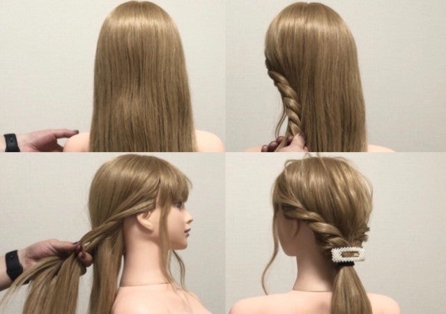 ゴム1本でできる 簡単 時短 夏のおしゃれローポニーヘアアレンジ モデルプレス