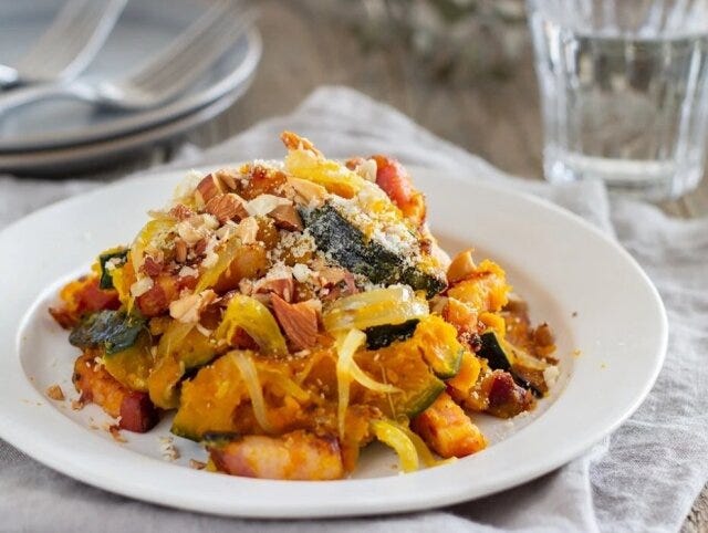 かぼちゃとベーコンの重ね蒸し かぼちゃとベーコンの重ね蒸し