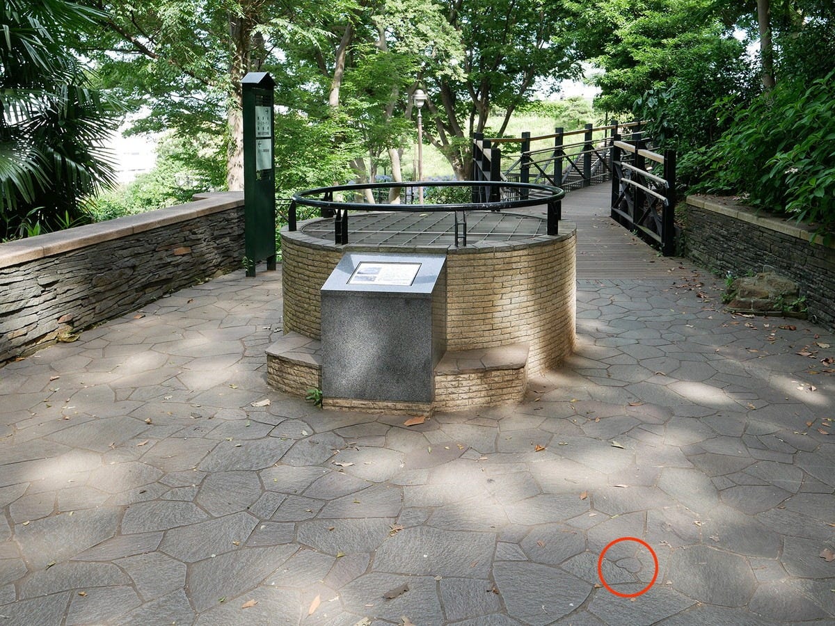 港の見える丘公園（フランス山）のハート型の敷石