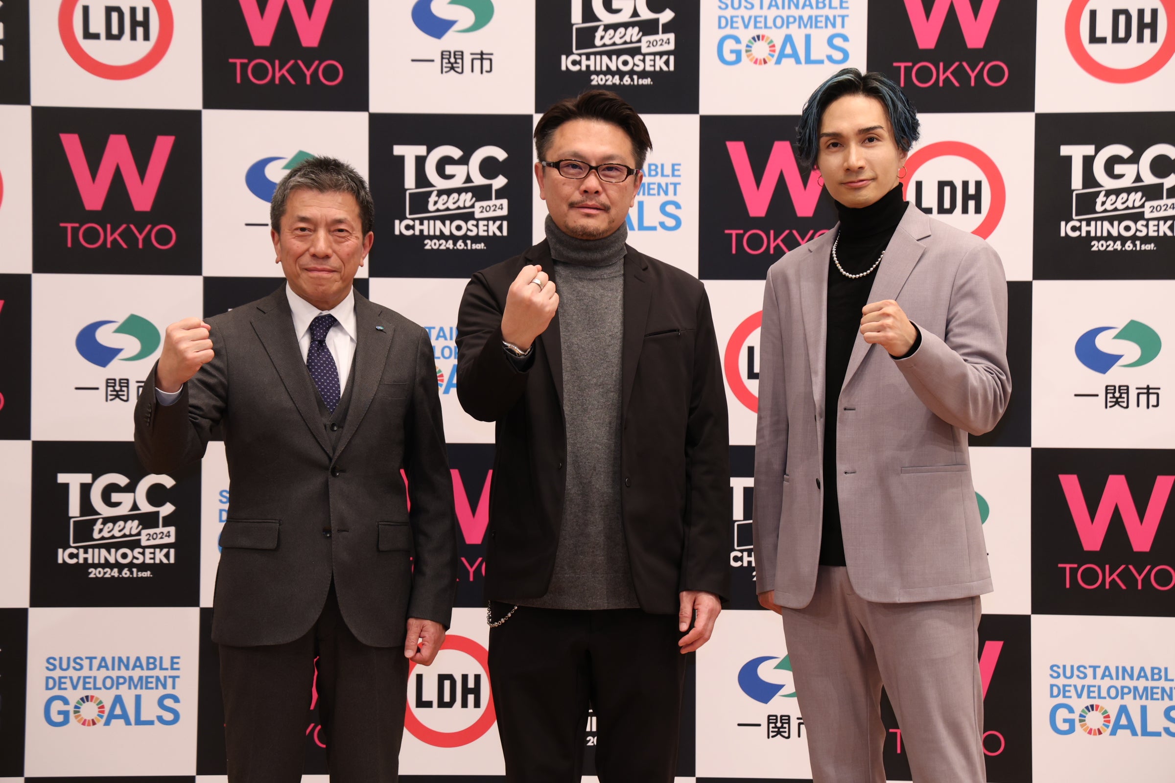 佐藤善仁、⻘木充、橘ケンチ（C）W TOKYO×LDH JAPAN 記者発表会