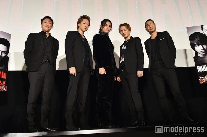 (左から)山口雄大監督、TAKAHIRO、斎藤工、登坂広臣、HIRO(C)モデルプレス