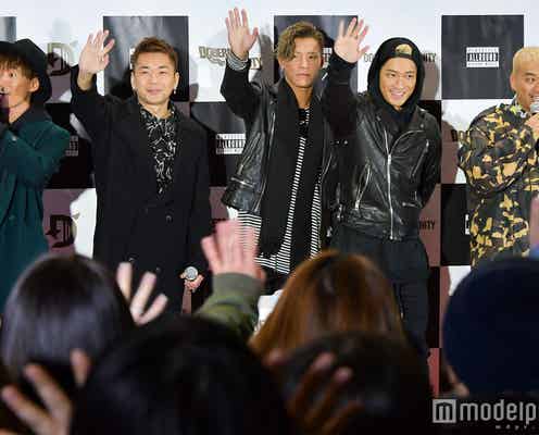 DOBERMAN INFINITY“告知なし”の登場 ファン集結で中目黒に歓声響く