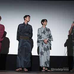 （左から）木戸大聖、上野凱、和田雅成、ナカモトユウ監督（C）モデルプレス