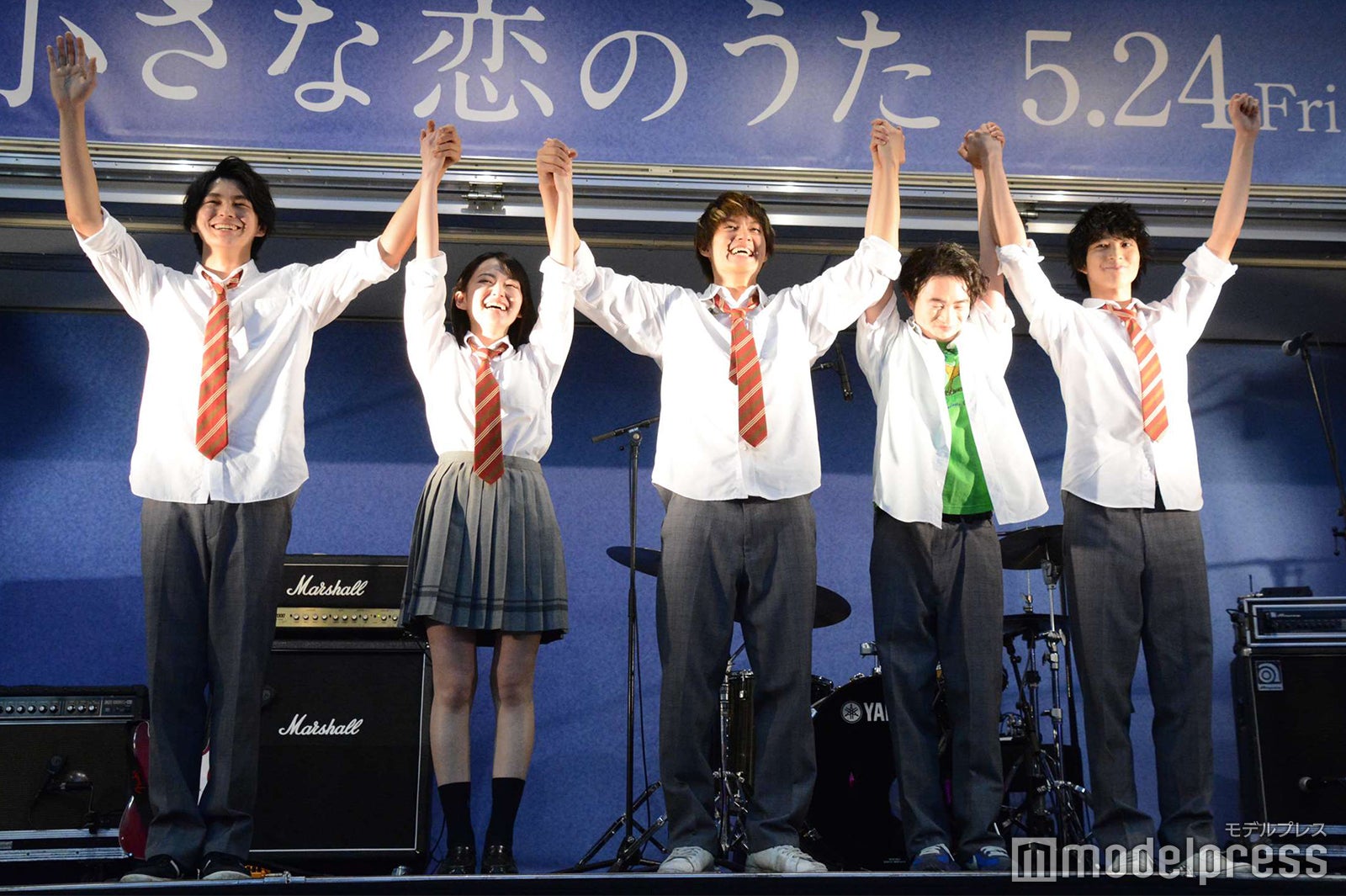 （左から）眞栄田郷敦、山田杏奈、佐野勇斗、森永悠希、鈴木仁 （C）モデルプレス