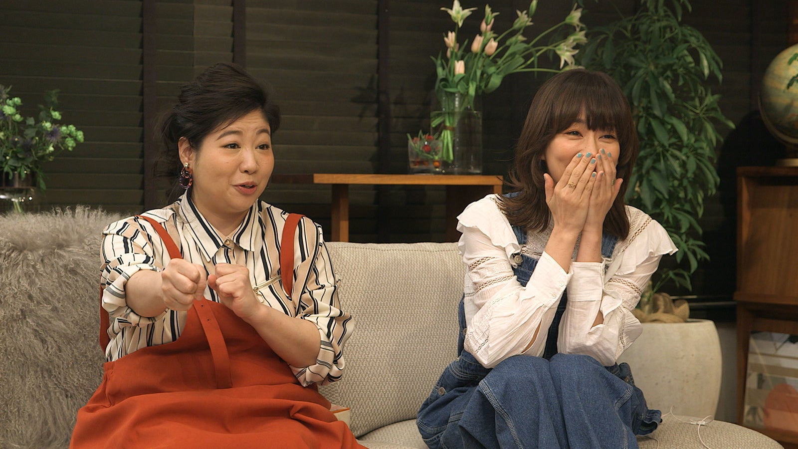 スタジオの様子／馬場園梓、水川あさみ「TERRACE HOUSE TOKYO 2019-2020」39th WEEK（C）フジテレビ／イースト・エンタテインメント