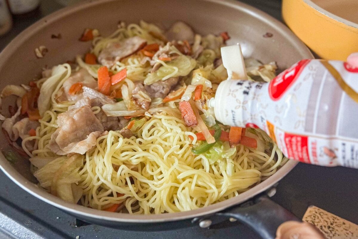 焼きそばにみりん