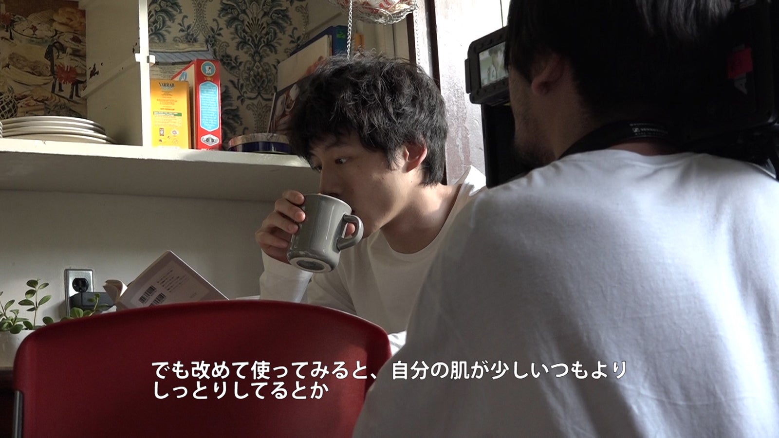 坂口健太郎／「じぶんにやさしく」篇メイキングより（提供写真）