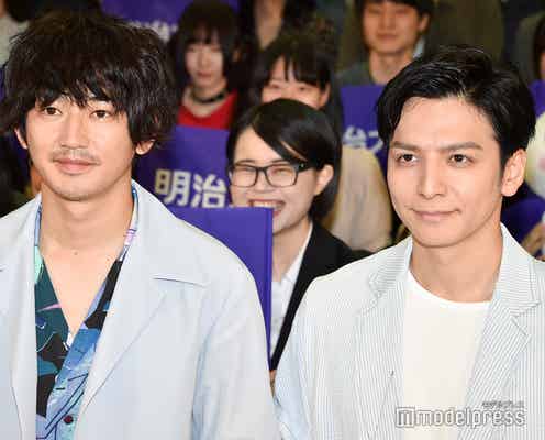 生田斗真&瑛太、大学にサプライズ登場 「どっちが好きですか?」自ら質問で熱い意見続出<友罪>