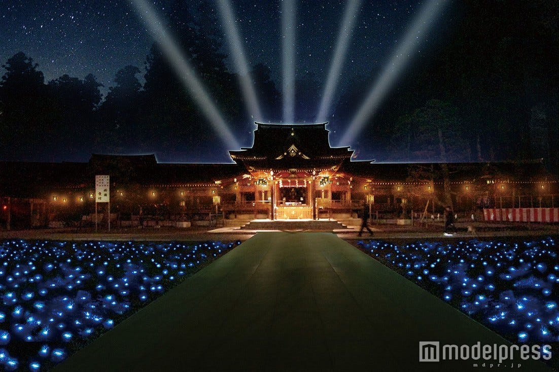 神秘的な光のアートに心洗われる 滋賀の歴史遺産が“和の芸術”空間に