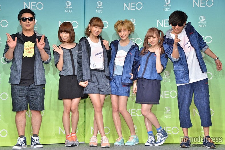 左より：はまやねん、あいにゃん、ひなんちゅ、すぅ、ゆかるん、田中シングル