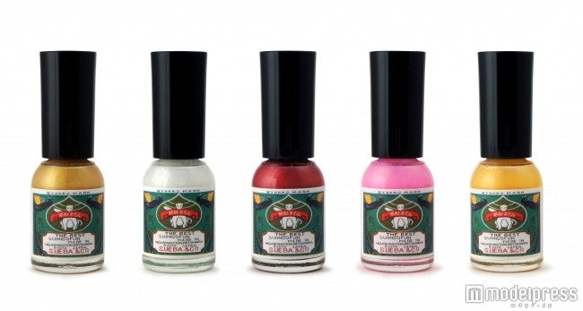 胡粉ネイル「輝か」シリーズ全5色／画像提供：上羽絵惣