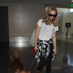 アマンダ・サイフリッド、愛犬と空の旅へ