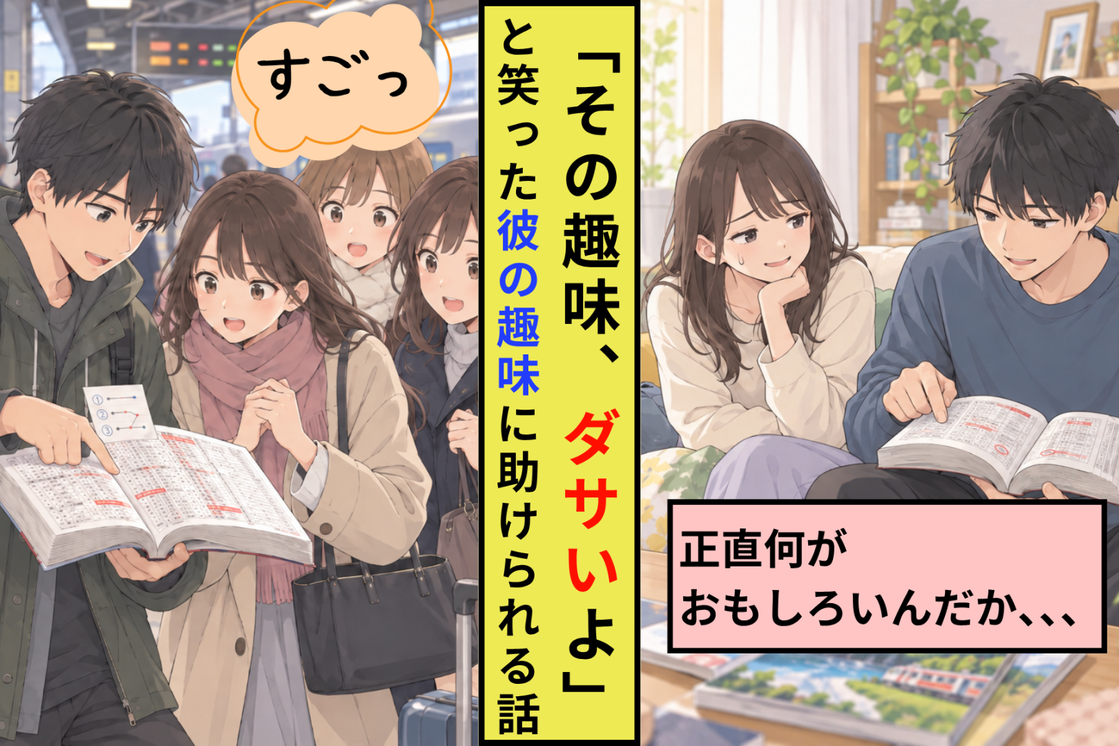 ダサいと笑った紙の時刻表、今は私の旅行雑誌の隣に→帰りの電車で「見方教えて」と言った日